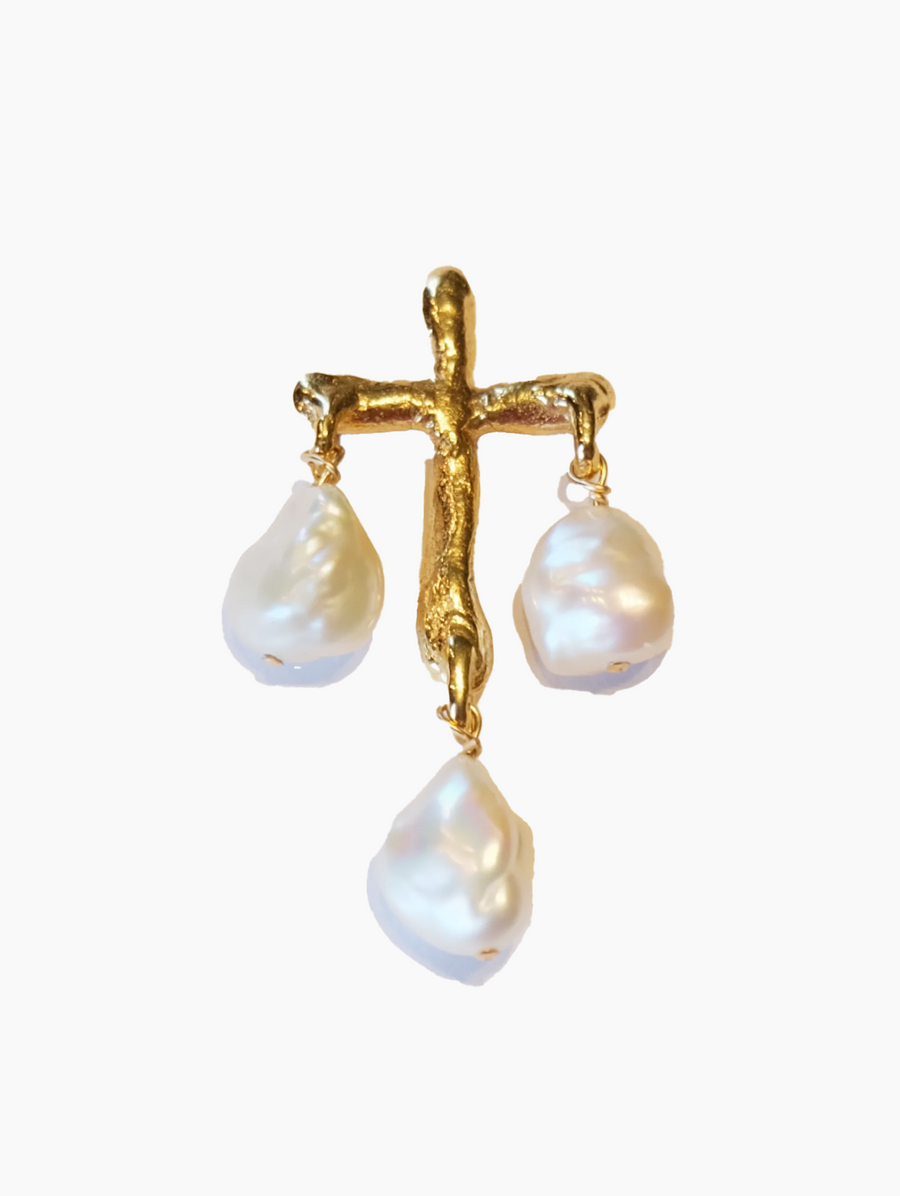 Pearl Cross Necklace