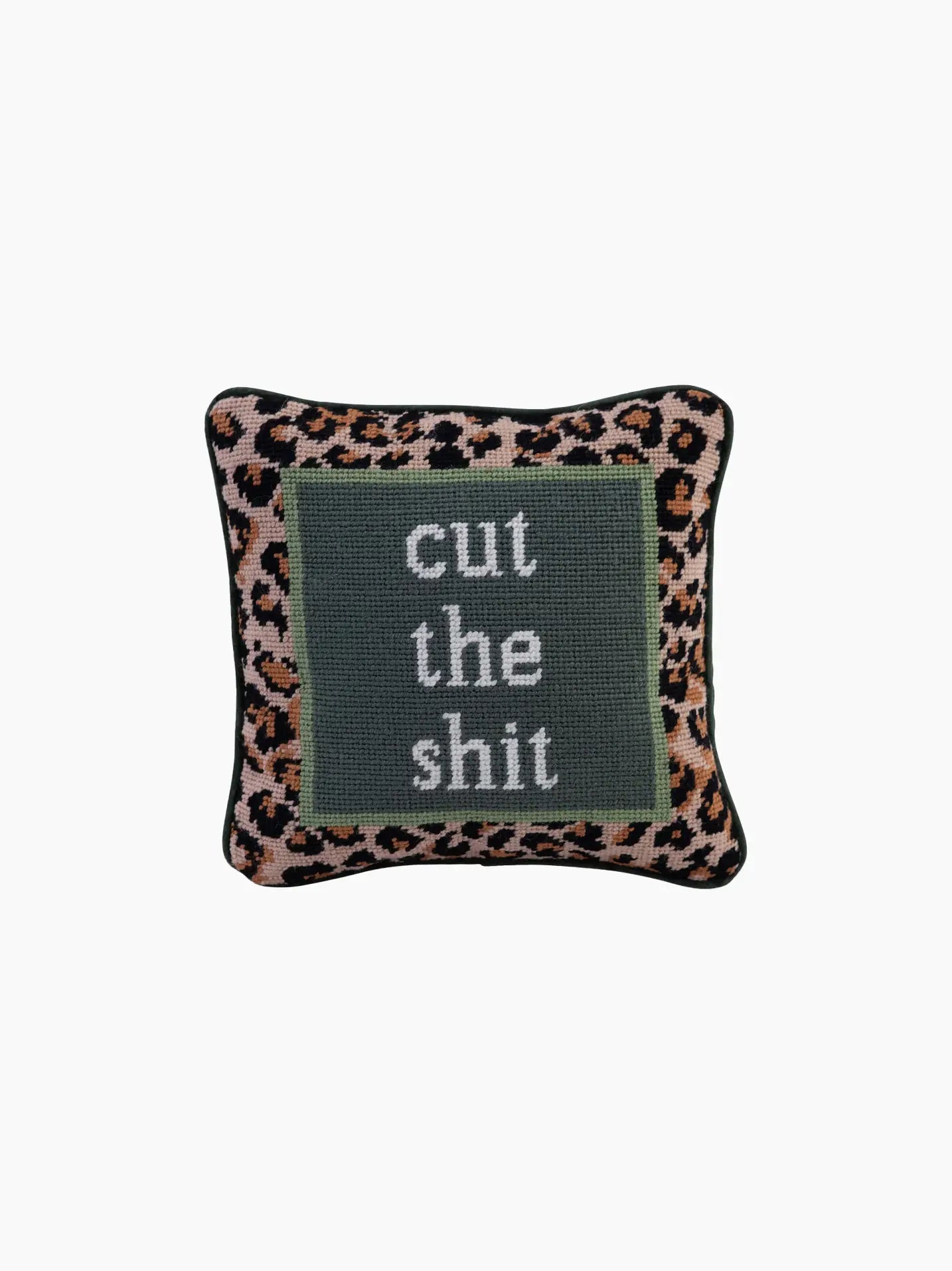 Cut The Sh*t Needlepoint Pillow