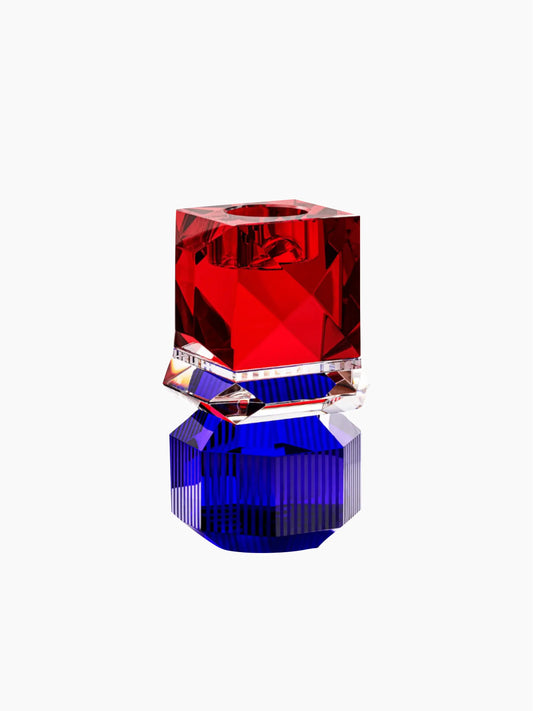 Red and Blue Crystal Tea Light Holder
