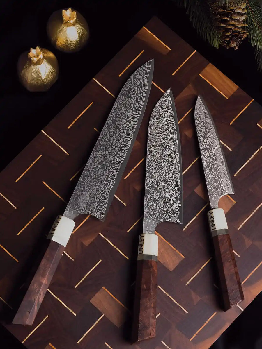 Damascus Knife Set