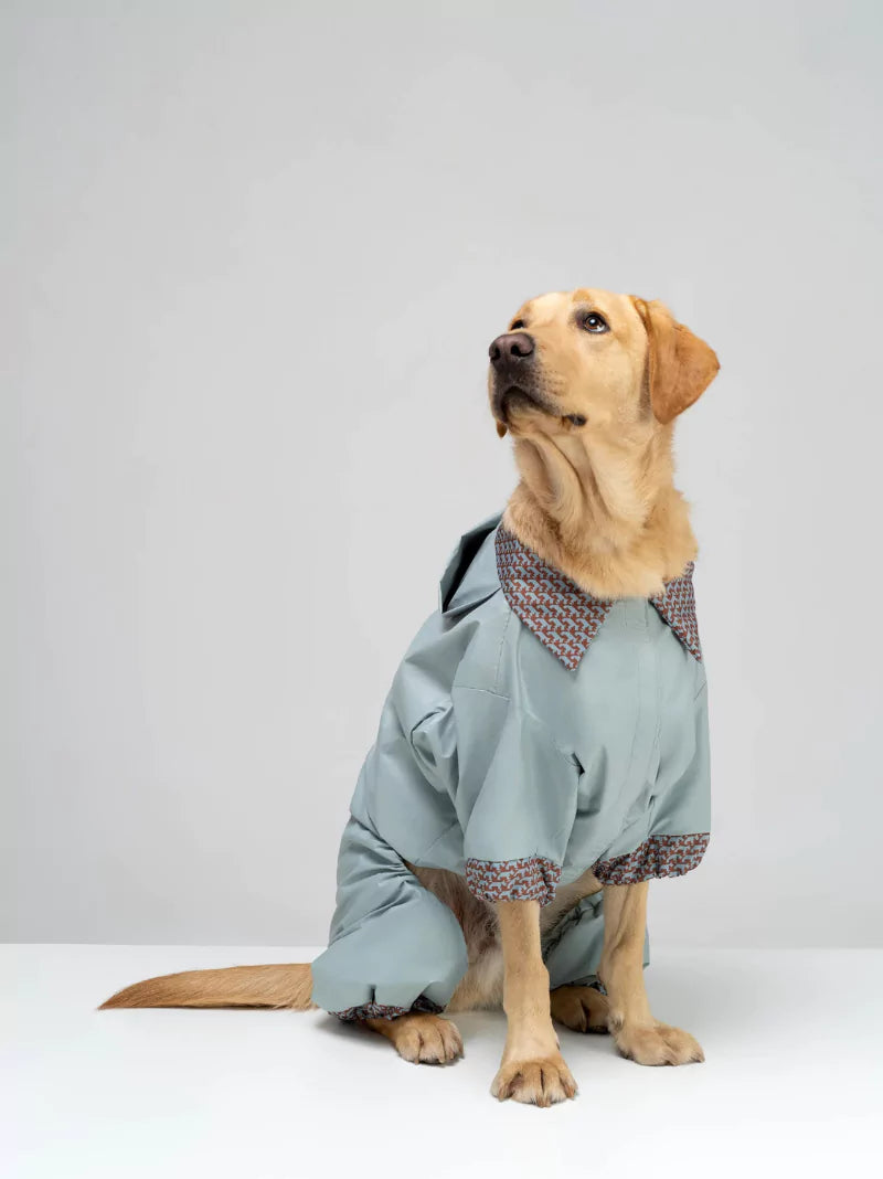 Blue Waterproof Full Dog Suit