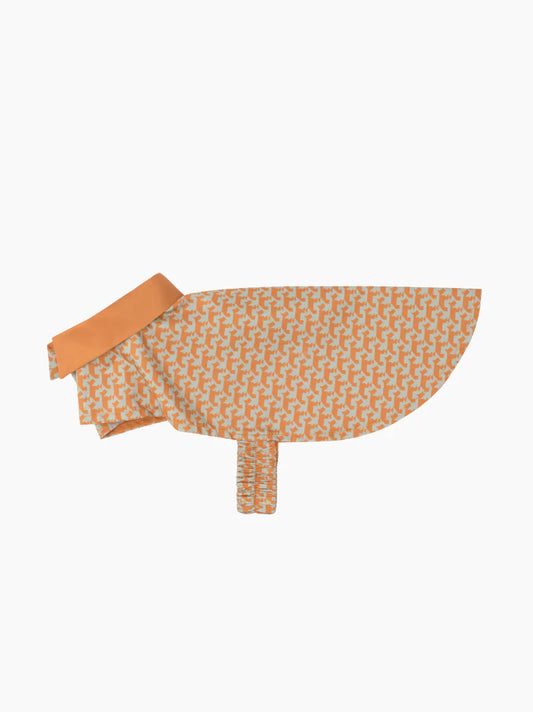 Orange Reversible Pattern Dog Coat