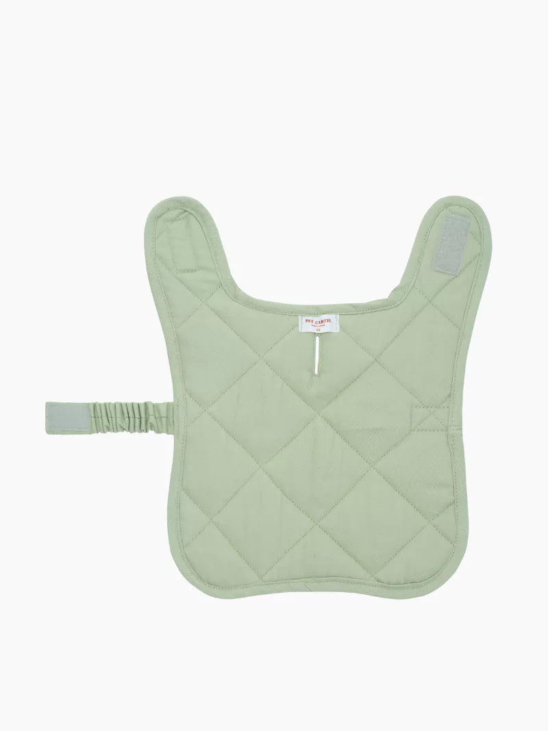 Pistachio Quilted Dog Coat