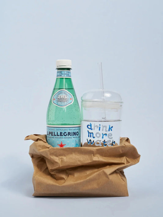 Drink More Water Glass Tumbler