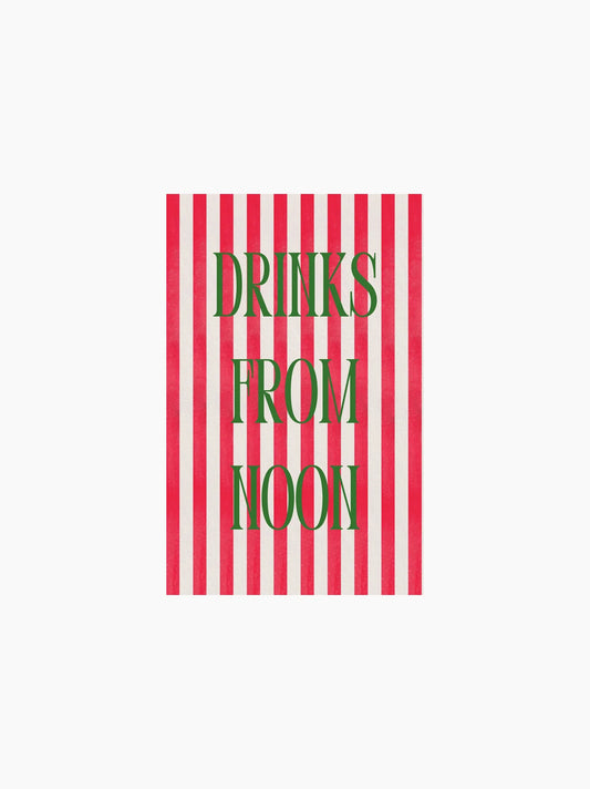 Drinks From Noon Linen Tea Towel