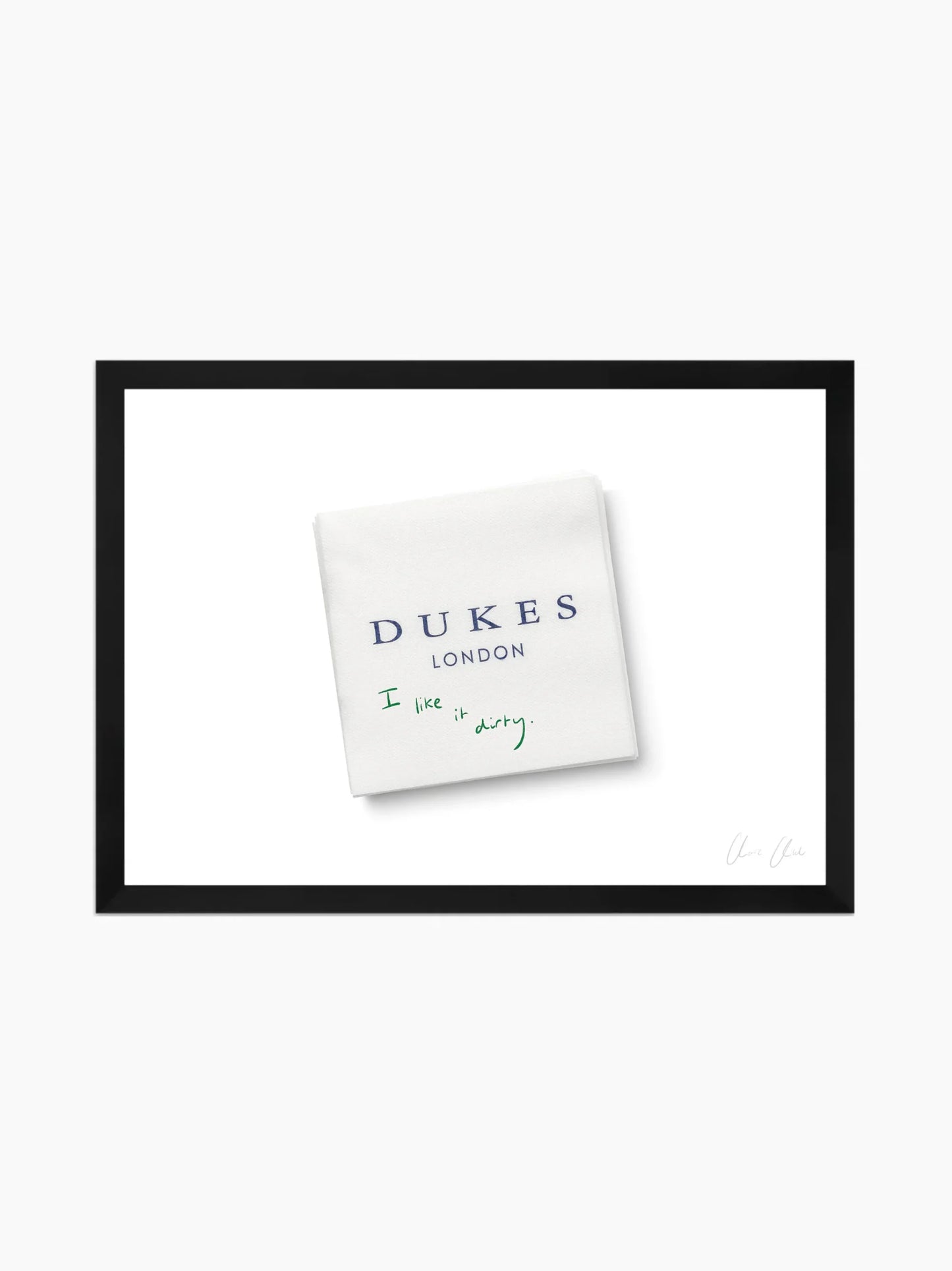 Napkin at Dukes ii Framed Art Print