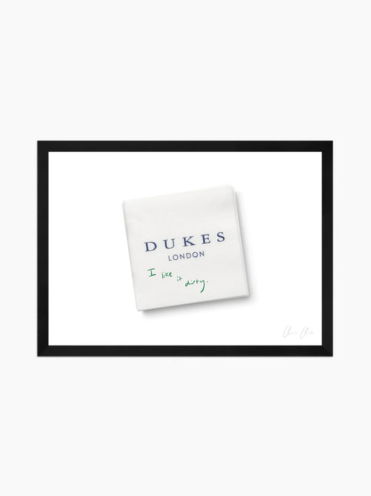 Napkin at Dukes ii Framed Art Print