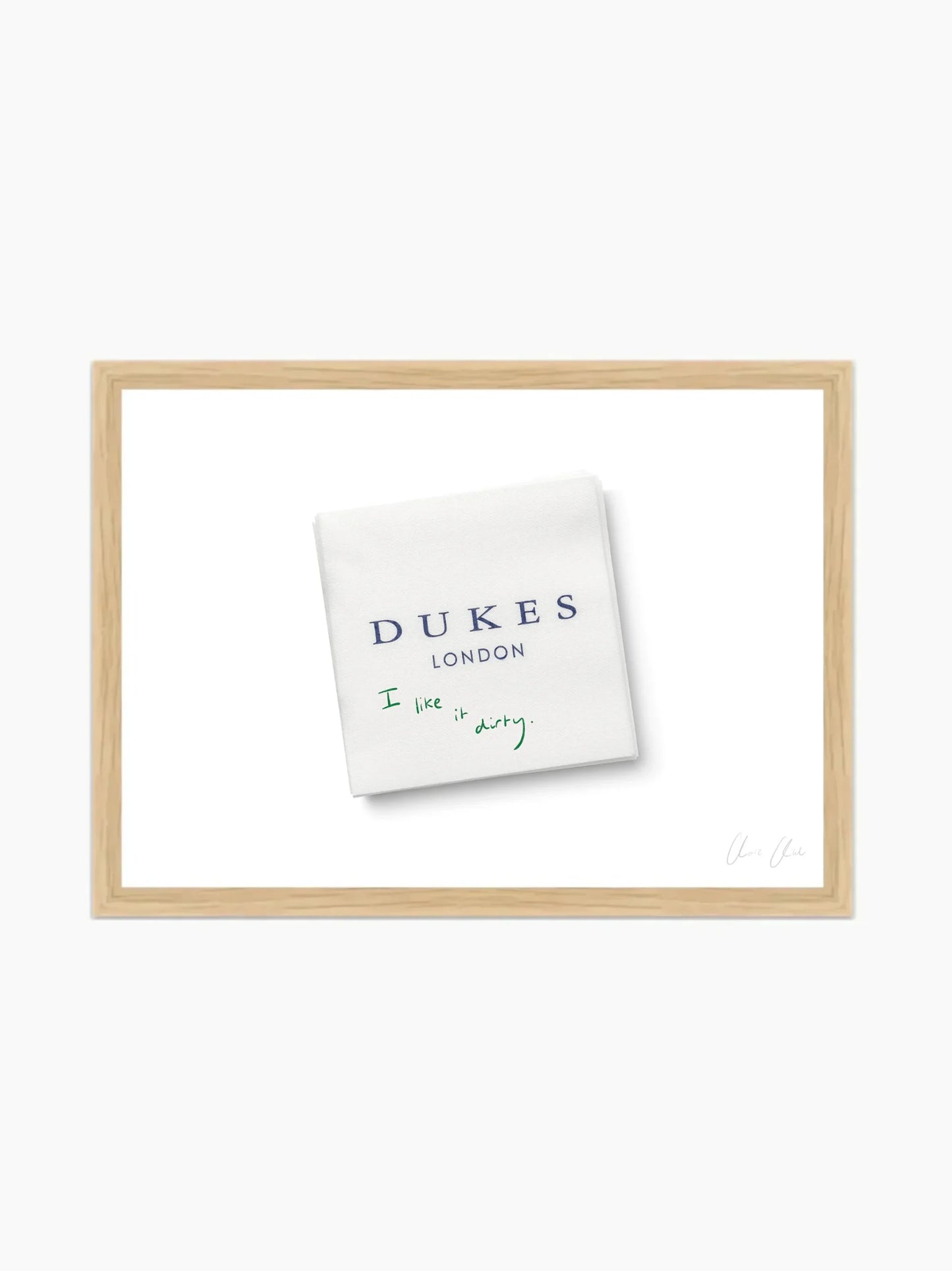 Napkin at Dukes ii Framed Art Print