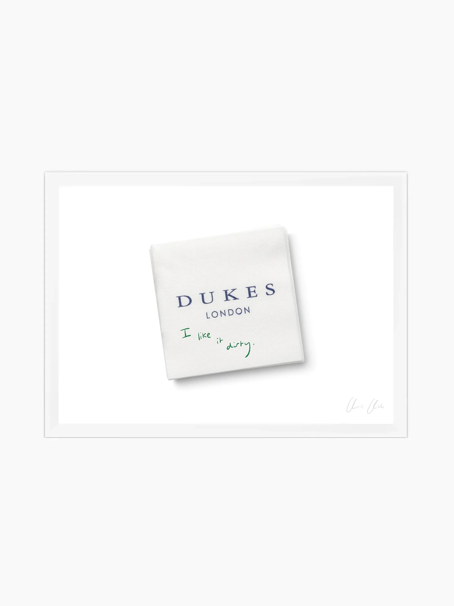 Napkin at Dukes ii Framed Art Print