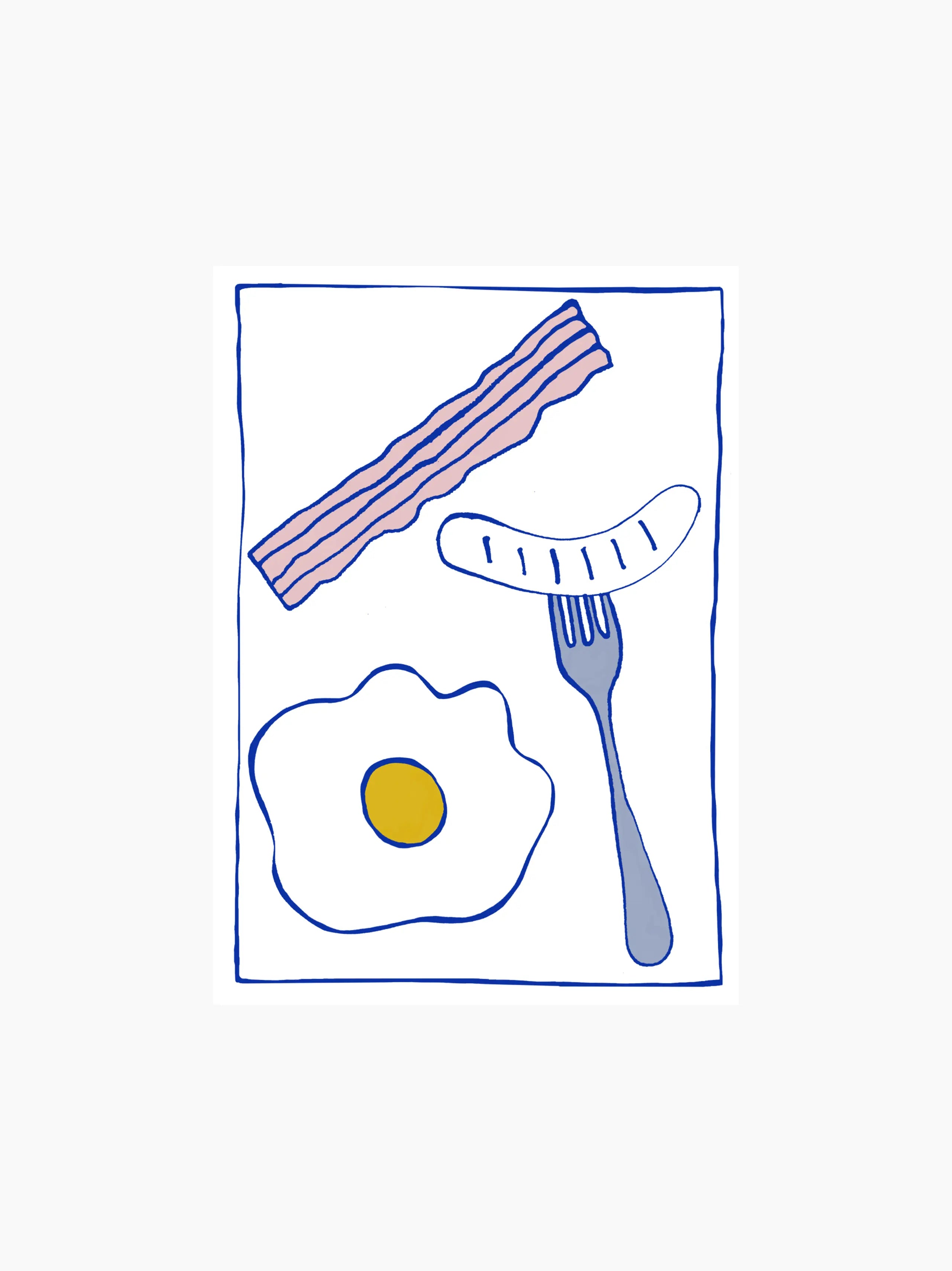 Eggs & Bacon Tea Towel