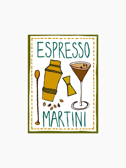 Espresso Martini Linen Tea Towel