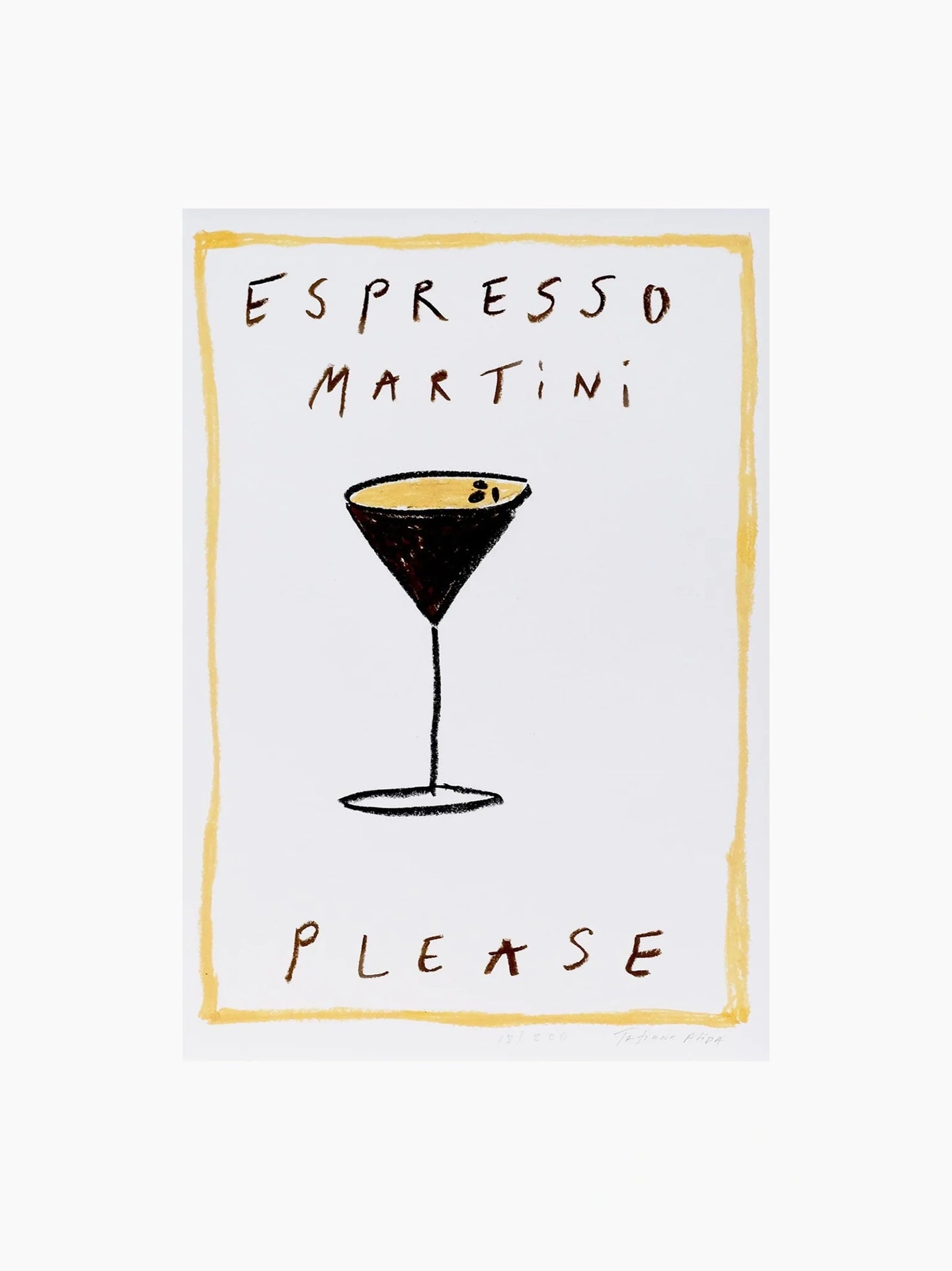 Espresso Martini Please Art Print