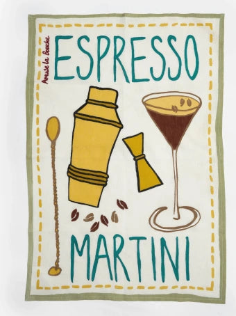 Espresso Martini Linen Tea Towel