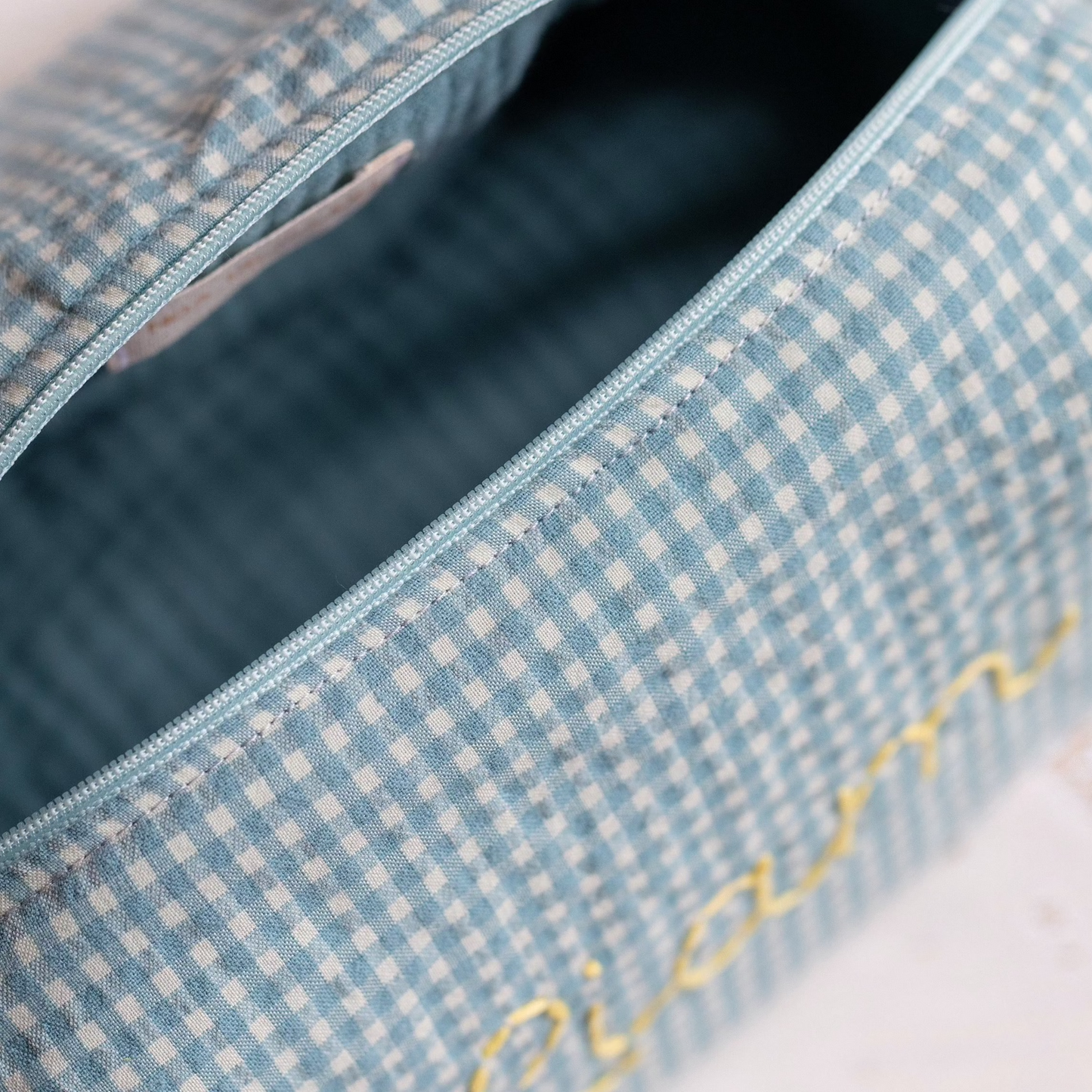 Personalised Vichy Azur Baby Toiletry Bag