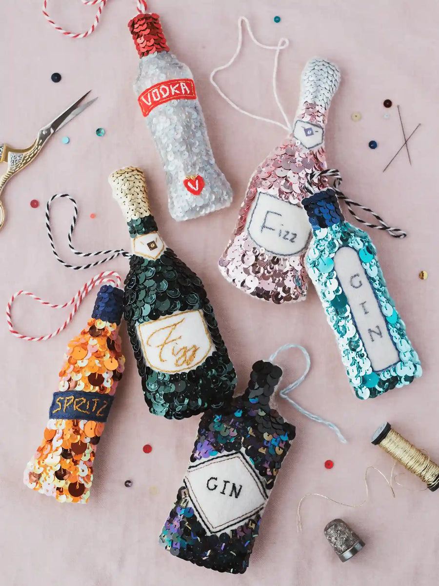 Champagne Sequin Ornament