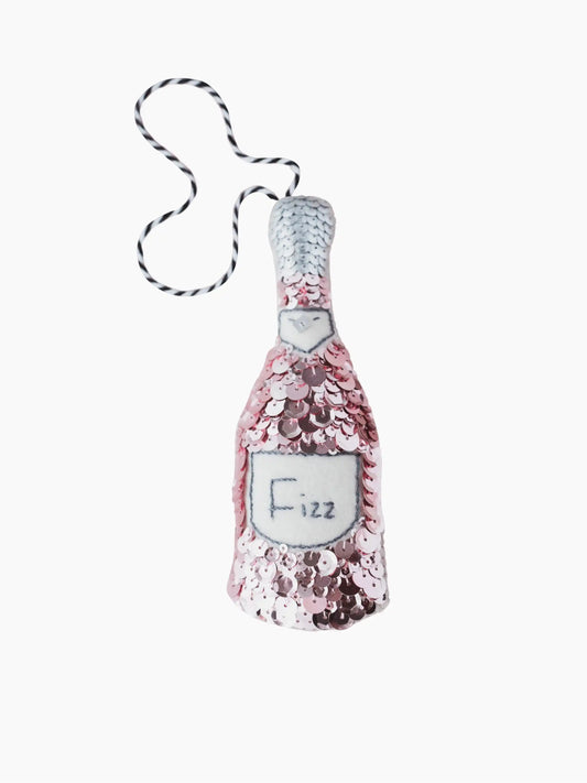 Rosé Champagne Sequin Ornament