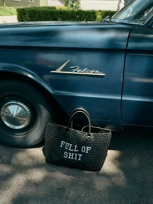 Full Of Shit Embroidered Woven Bag