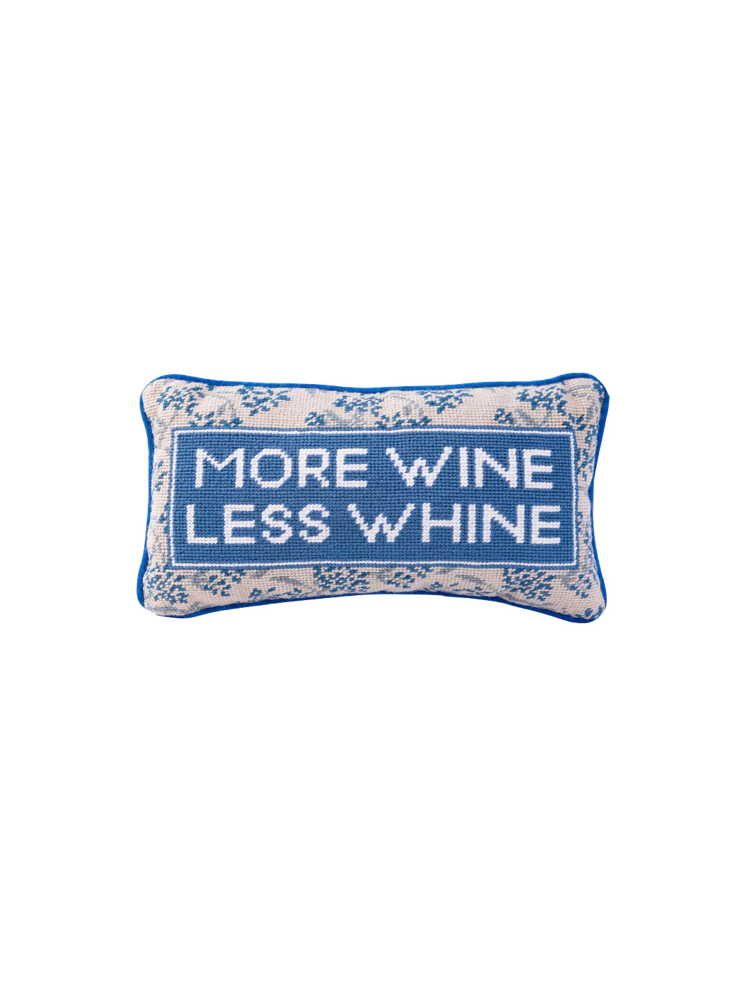 More Wine Less Whine Needlepoint Pillow