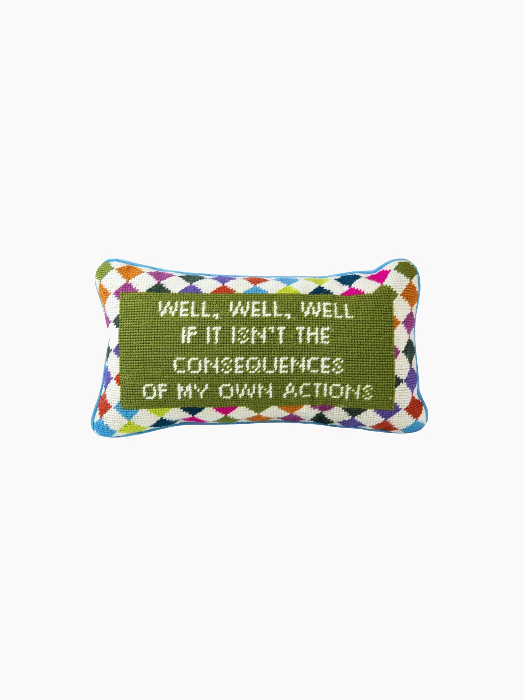 Well Well Well Needlepoint Pillow