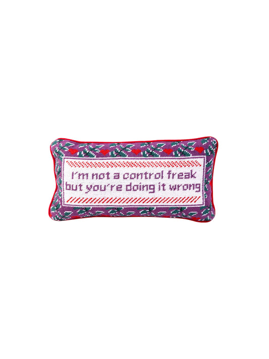 Control Freak Needlepoint Pillow