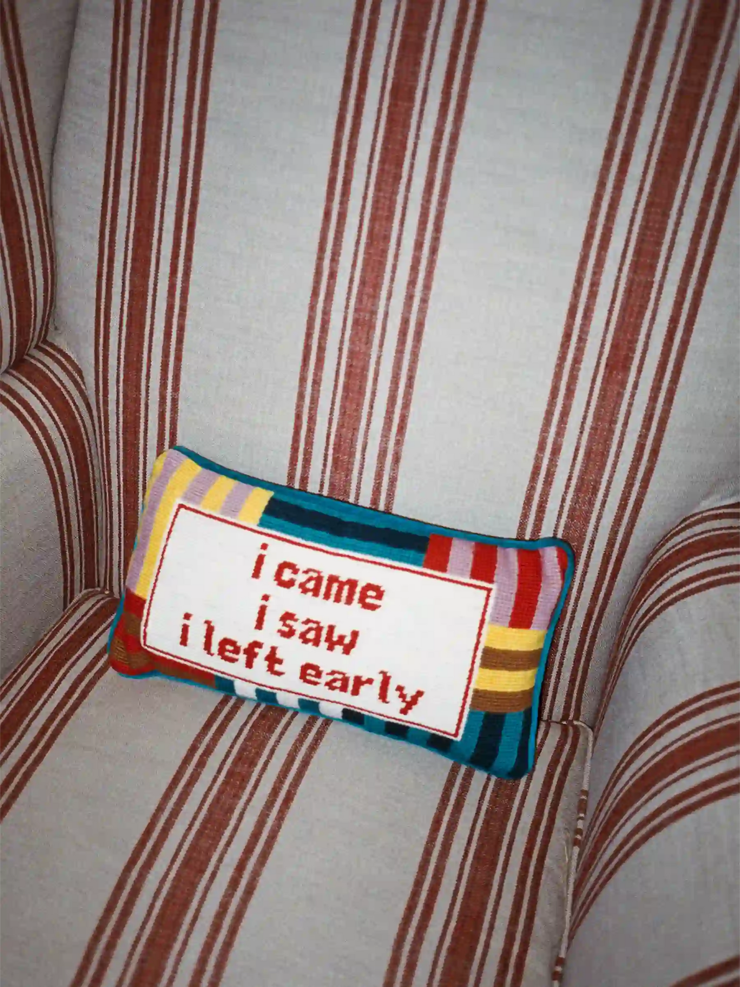 I Came I Saw Needlepoint Pillow