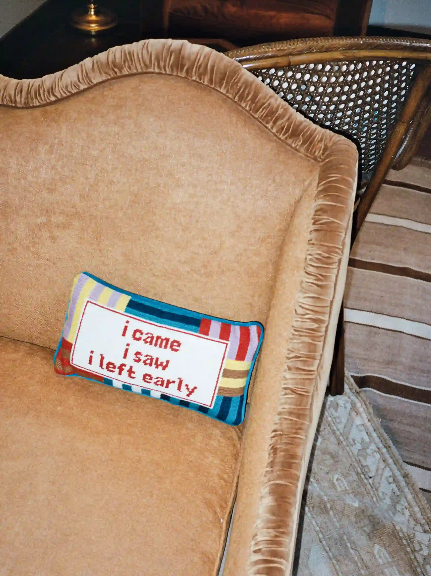 I Came I Saw Needlepoint Pillow