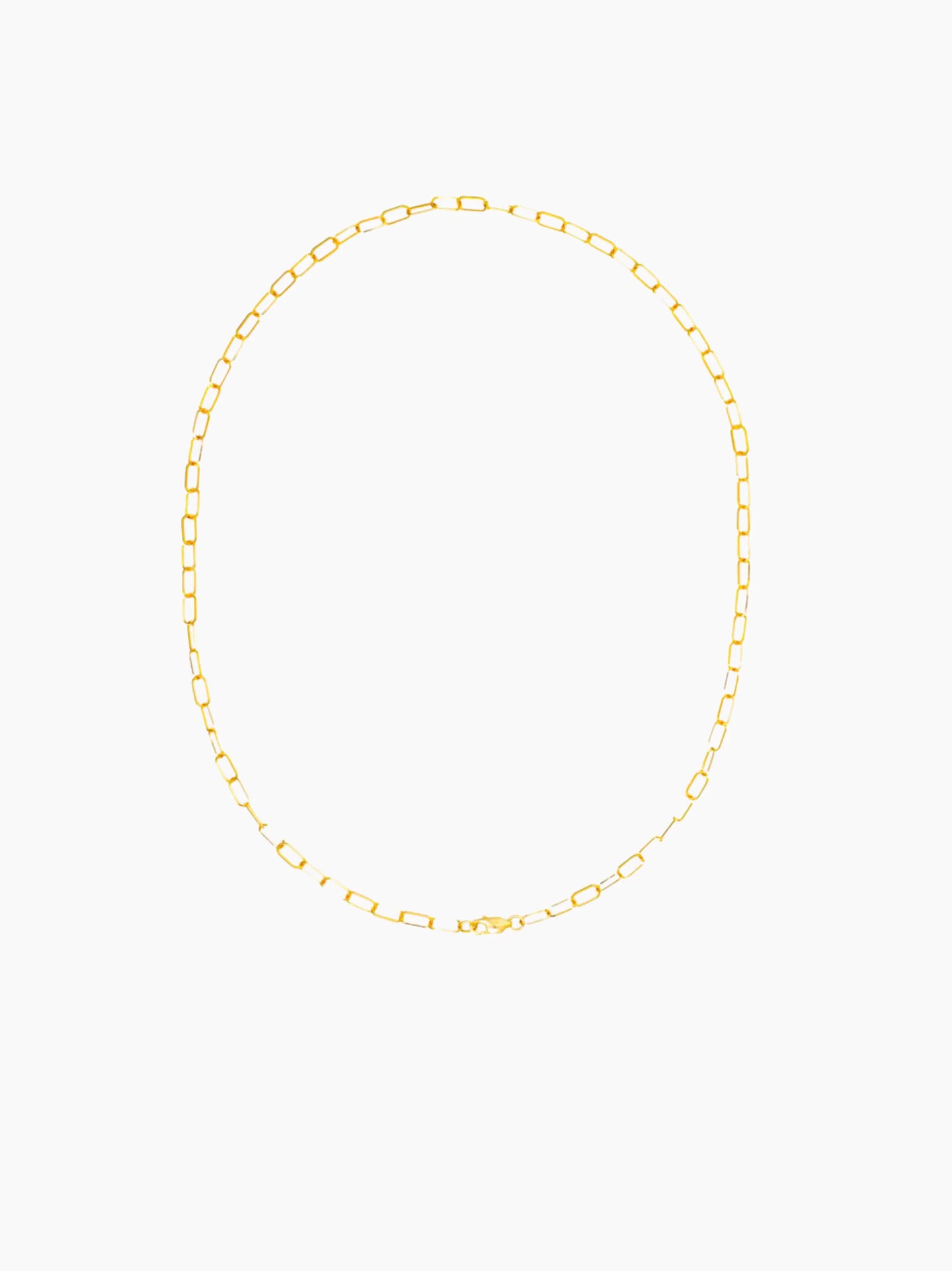 Gold Paperclip Chain Necklace