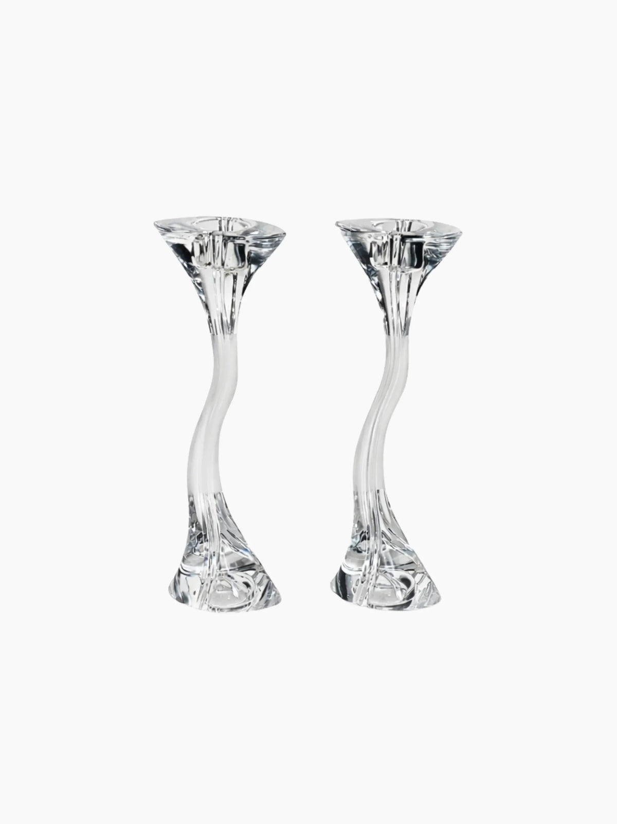 Vintage Glass Candle Holders