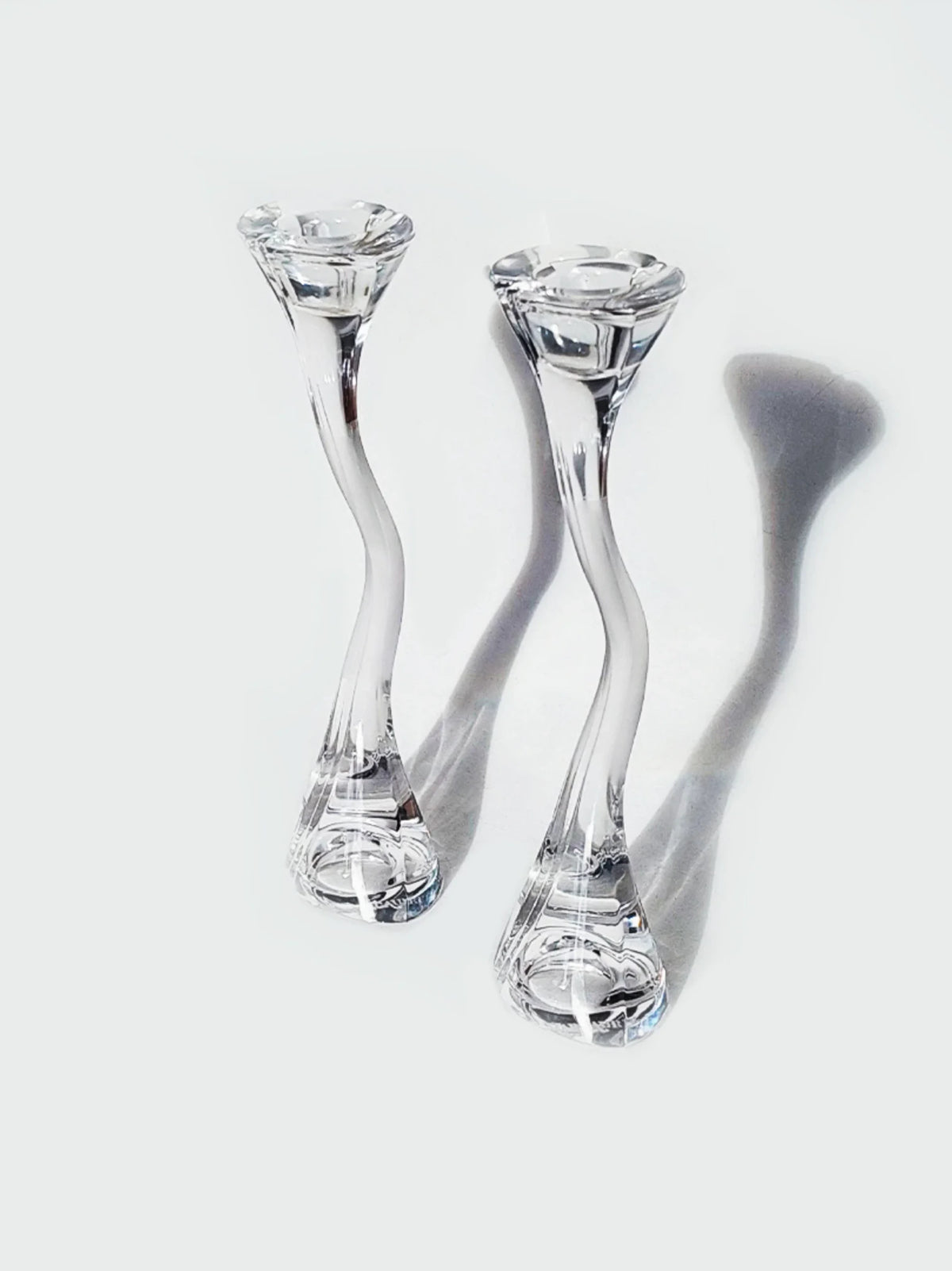 Vintage Glass Candle Holders