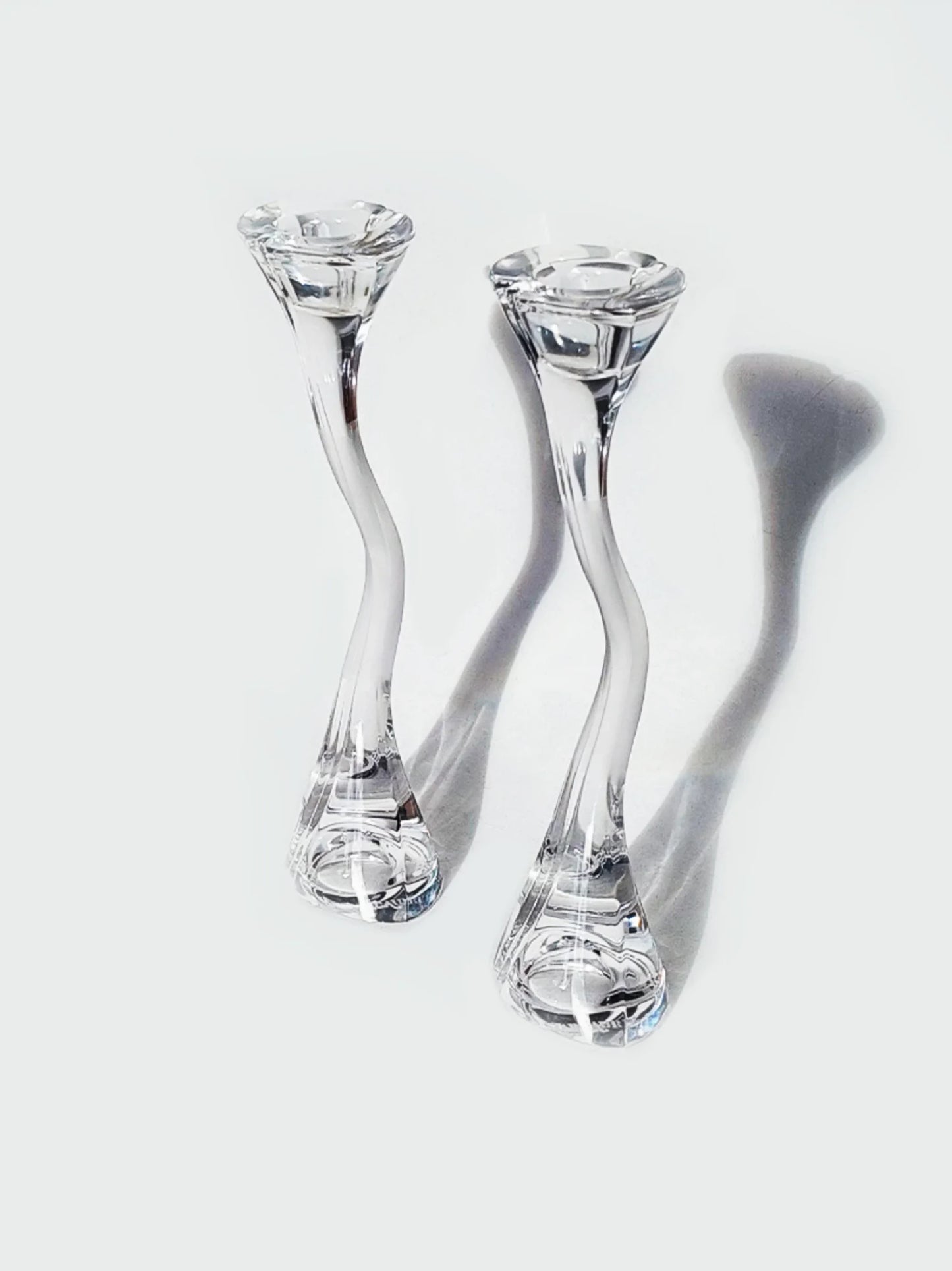 Vintage Glass Candle Holders