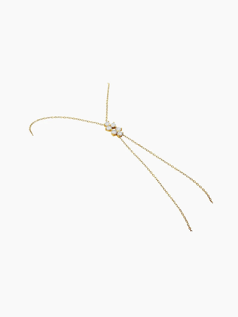 Gold Diamond Hand Bracelet