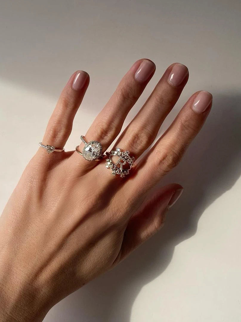 Gold Diamond Letter Ring