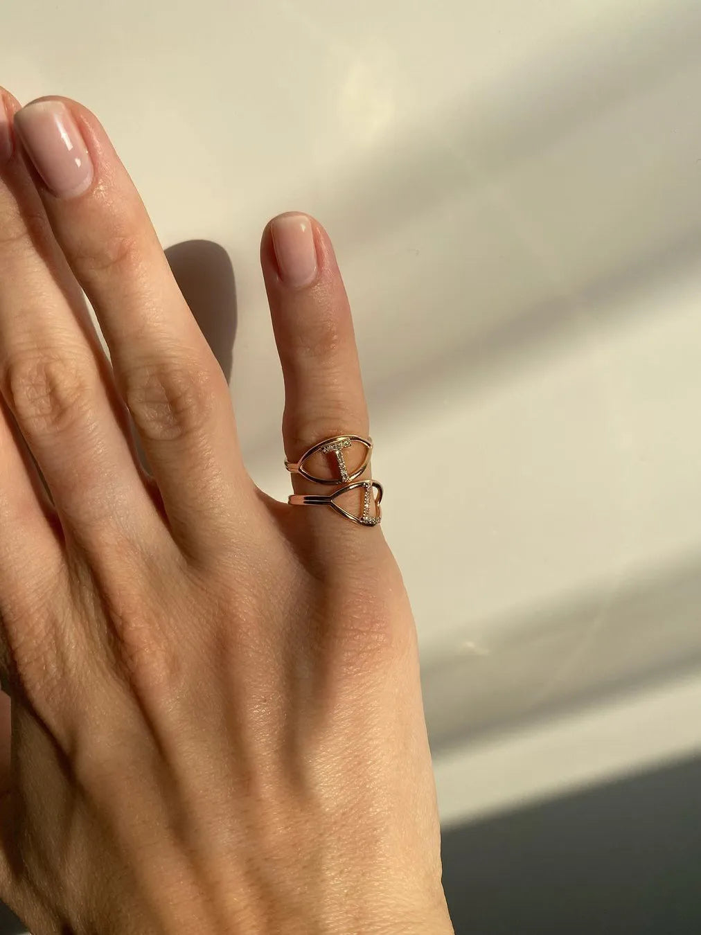 Gold Letter Ring