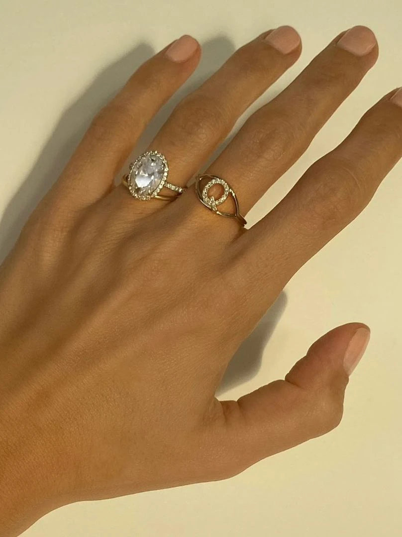 Gold Letter Ring