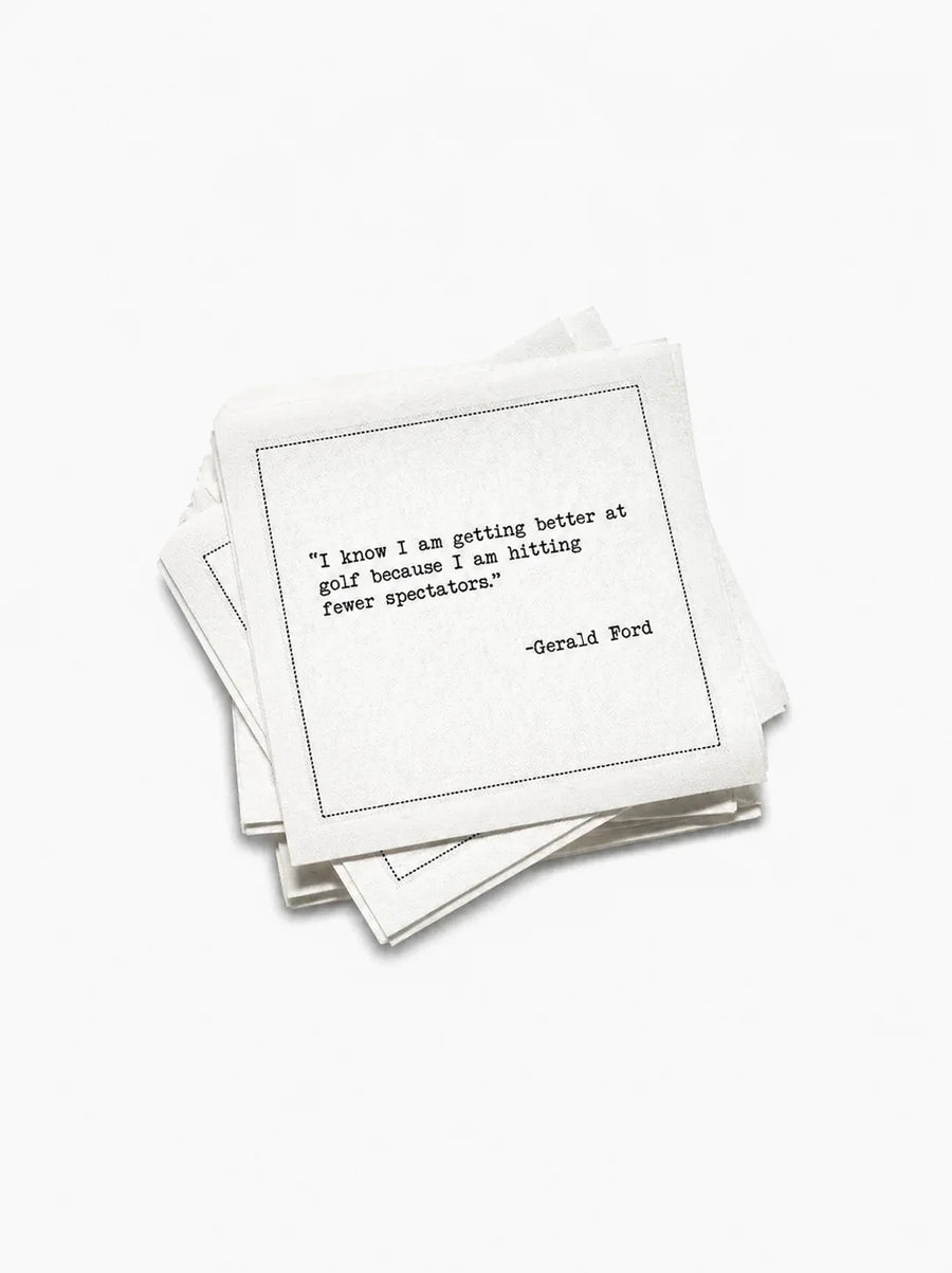 Golf Humor Quotes Organic Cotton Cocktail Napkins