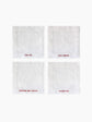 Gratitude Hemstitched Cocktail Linen Napkins Set of 4