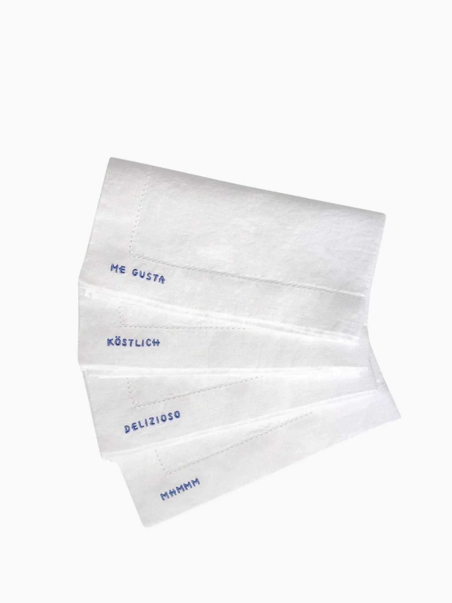 Gratitude Hemstitched Linen Napkins Set of 4