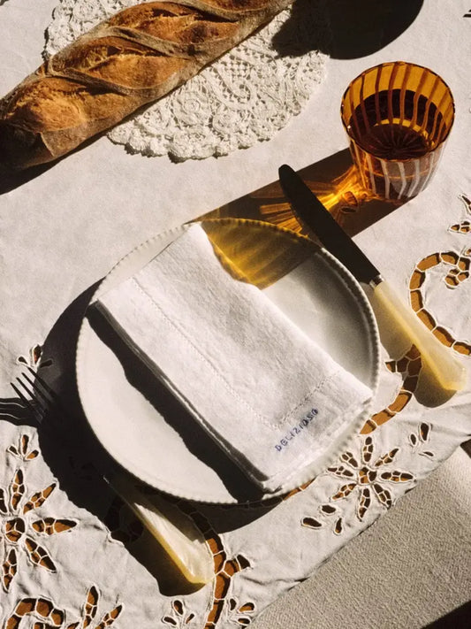 Gratitude Hemstitched Linen Napkins Set of 4