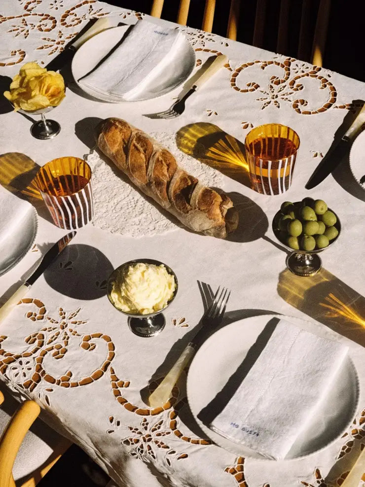 Gratitude Hemstitched Linen Napkins Set of 4