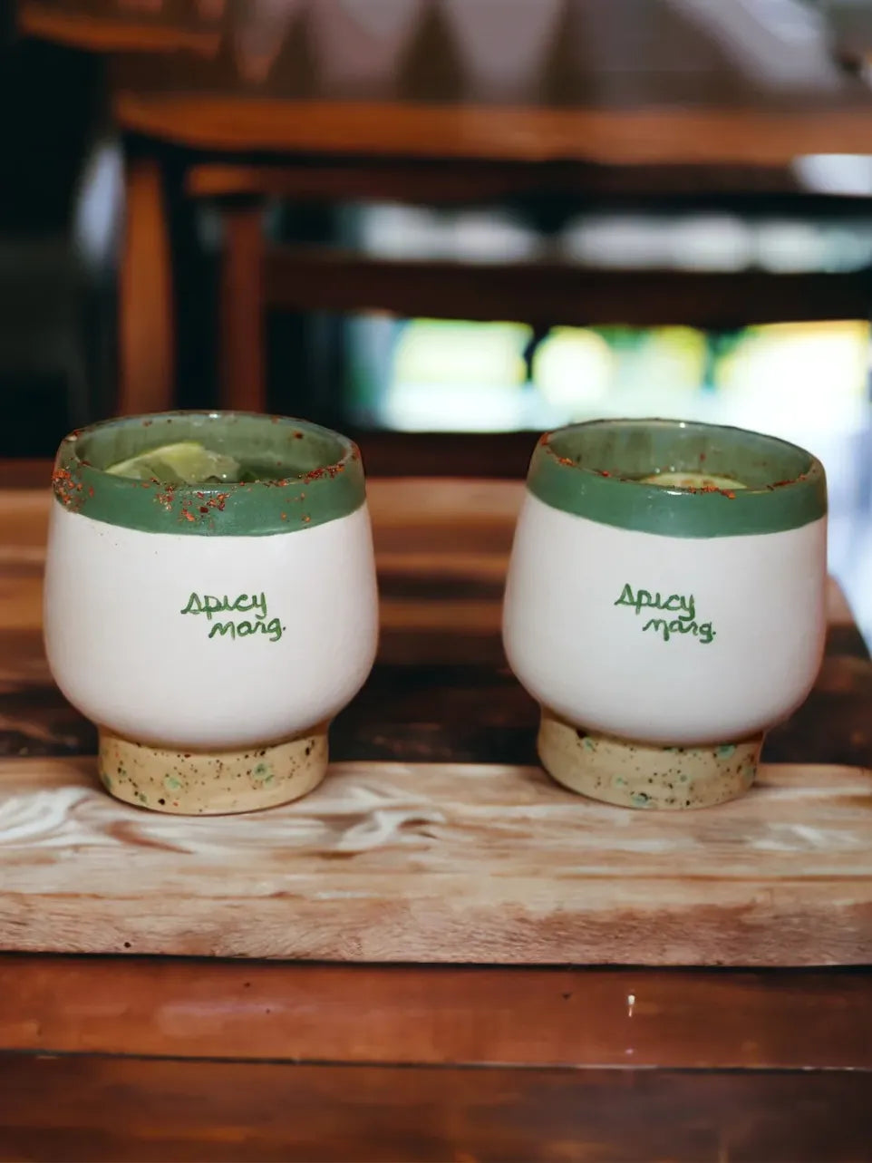 Green Spicy Marg Cups Set of 2