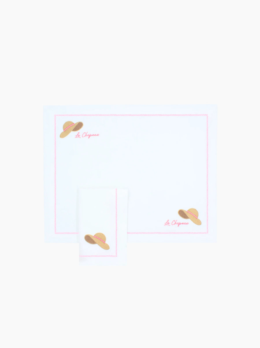 Le Chapeau The Hat Linen Placemat