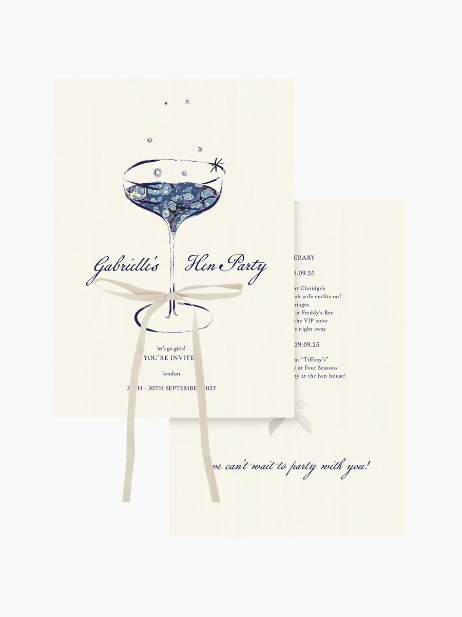 Blue Hen Party Invite Card