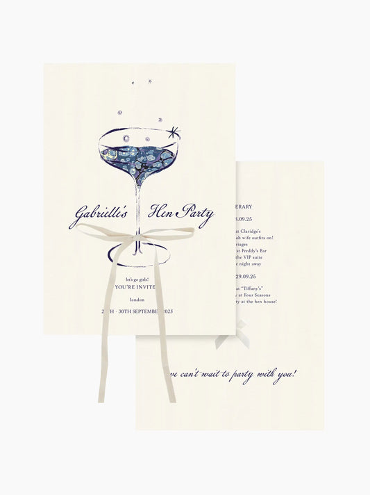 Blue Hen Party Invite Card