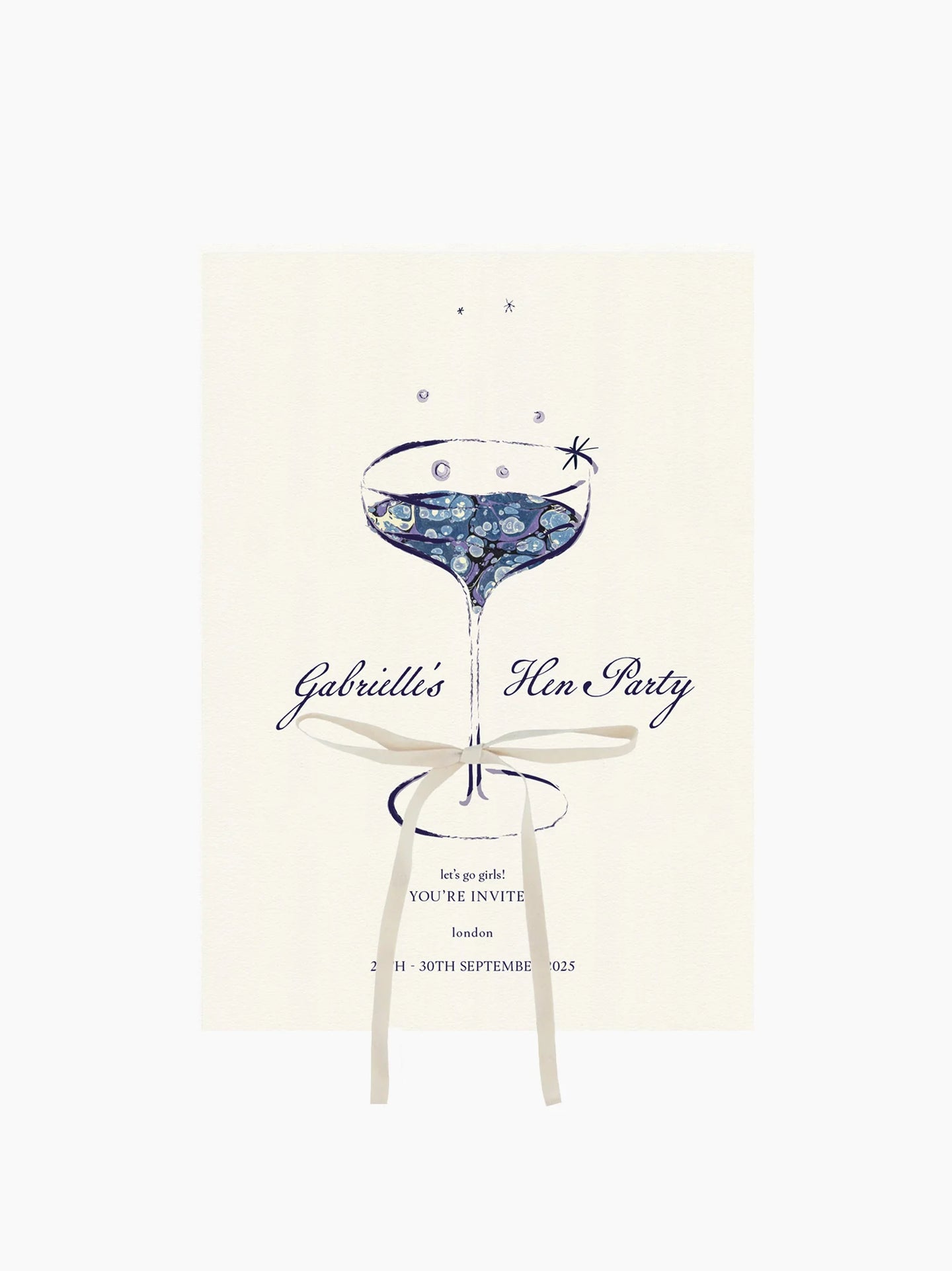 Blue Hen Party Invite Card