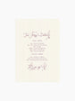 Purple Hen Party Invite Card