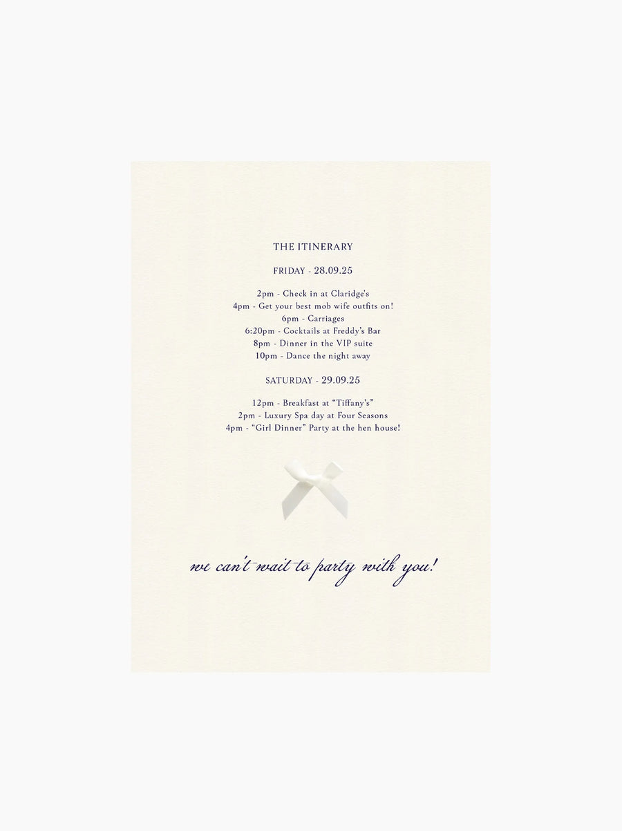 Green Hen Party Invite Card