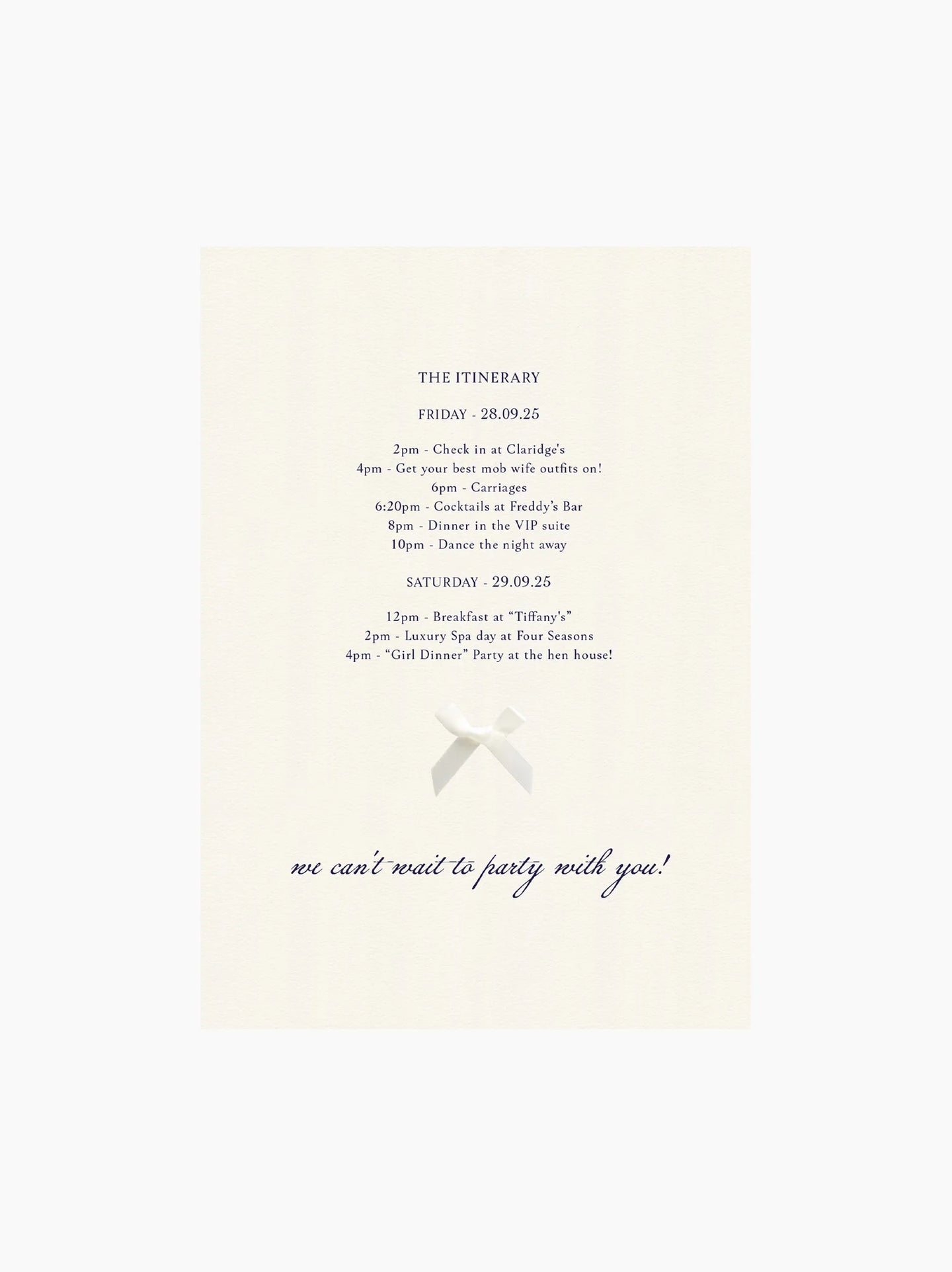 Blue Hen Party Invite Card