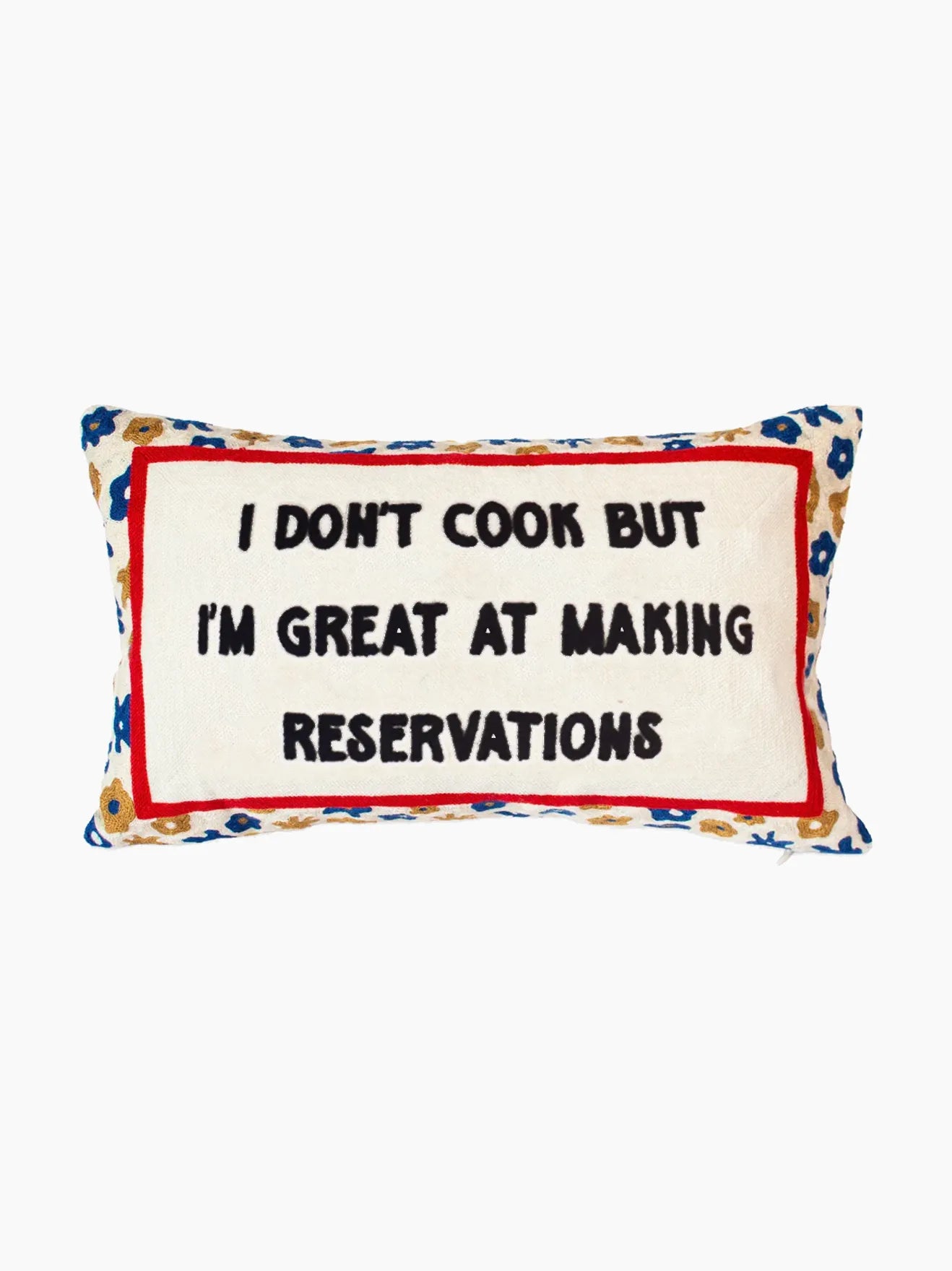 I Don't Cook Needlepoint Cushion