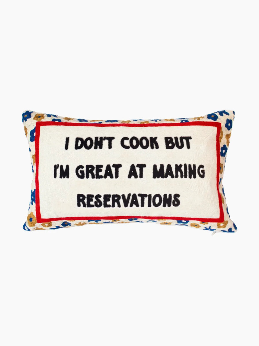 I Don't Cook Needlepoint Cushion
