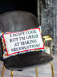 I Don't Cook Needlepoint Cushion